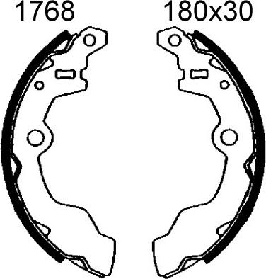 BSF 01768 - Brake Shoe Set autospares.lv