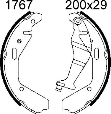 BSF 01767 - Brake Shoe Set autospares.lv