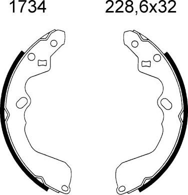 BSF 06501 - Brake Shoe Set autospares.lv