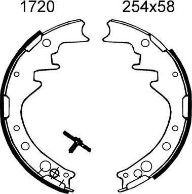 BSF 01720 - Brake Shoe Set autospares.lv