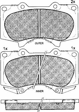 BSF 10945 - Brake Pad Set, disc brake autospares.lv