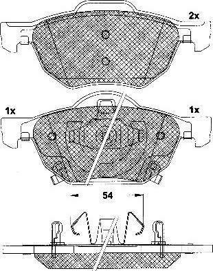 BSF 10910 - Brake Pad Set, disc brake autospares.lv