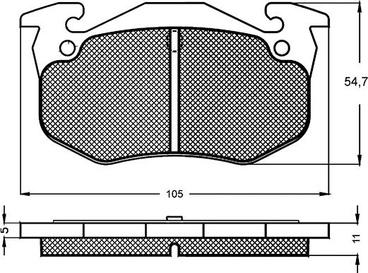 BSF 10455 - Brake Pad Set, disc brake autospares.lv