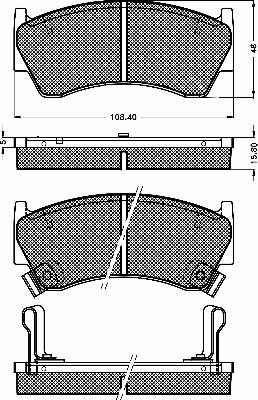 BSF 10406 - Brake Pad Set, disc brake autospares.lv