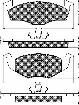 BSF 10417 - Brake Pad Set, disc brake autospares.lv