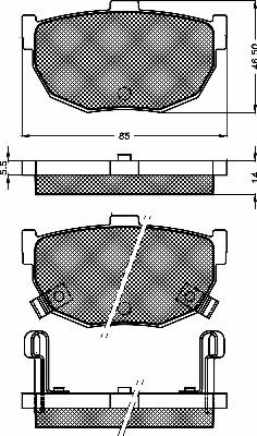 BSF 10489 - Brake Pad Set, disc brake autospares.lv