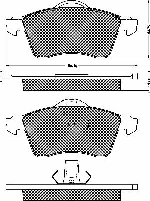 BSF 10421 - Brake Pad Set, disc brake autospares.lv