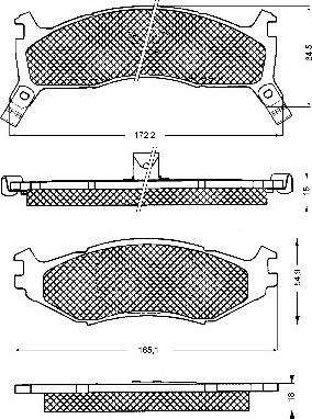 BSF 10591 - Brake Pad Set, disc brake autospares.lv