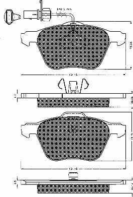 BSF 10553 - Brake Pad Set, disc brake autospares.lv