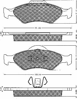 BSF 10552 - Brake Pad Set, disc brake autospares.lv