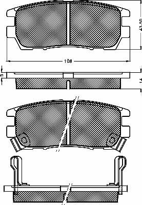 BSF 10505 - Brake Pad Set, disc brake autospares.lv