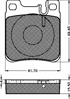 BSF 10506 - Brake Pad Set, disc brake autospares.lv