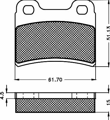 BSF 10507 - Brake Pad Set, disc brake autospares.lv