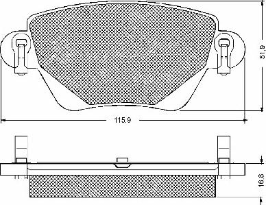 BSF 10581 - Brake Pad Set, disc brake autospares.lv