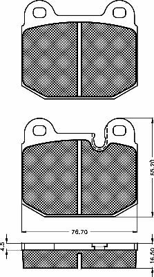 BSF 10521 - Brake Pad Set, disc brake autospares.lv