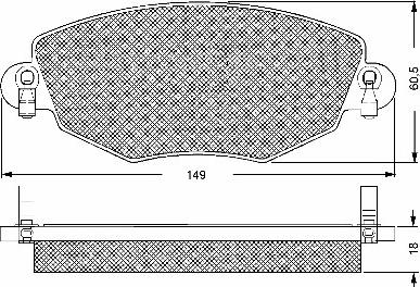 BSF 10660 - Brake Pad Set, disc brake autospares.lv