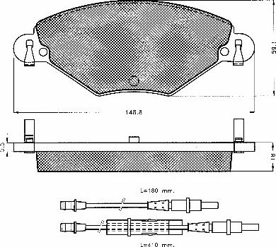 TRW GDBB145 - Brake Pad Set, disc brake autospares.lv