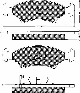 BSF 10628 - Brake Pad Set, disc brake autospares.lv