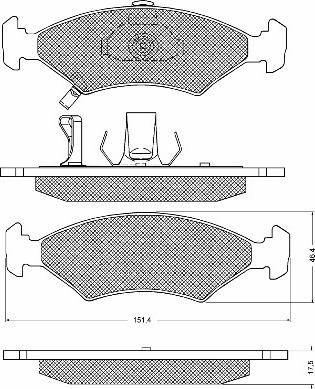 BSF 10627 - Brake Pad Set, disc brake autospares.lv