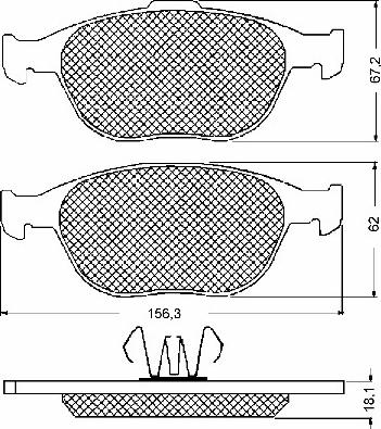 BSF 10671 - Brake Pad Set, disc brake autospares.lv