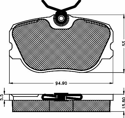 BOSCH 986560988 - Brake Pad Set, disc brake autospares.lv