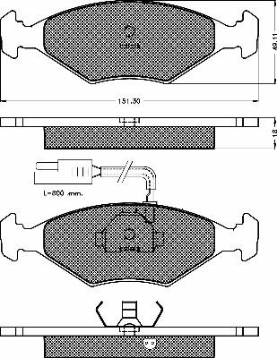 BSF 10147 - Brake Pad Set, disc brake autospares.lv