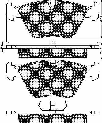 BSF 10156 - Brake Pad Set, disc brake autospares.lv