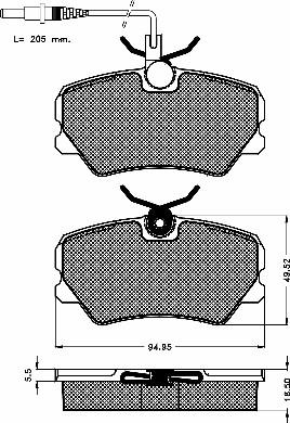 BSF 10164 - Brake Pad Set, disc brake autospares.lv