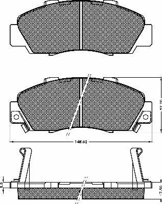 BSF 10116 - Brake Pad Set, disc brake autospares.lv