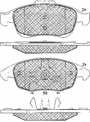 Unipart GBP1948AF - Brake Pad Set, disc brake autospares.lv