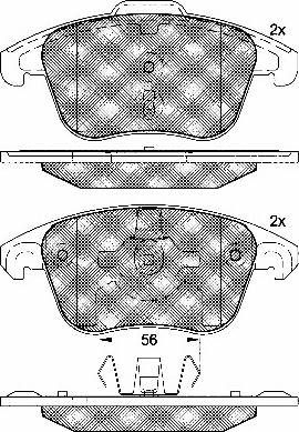 BSF 10845 - Brake Pad Set, disc brake autospares.lv