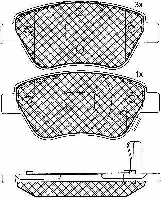 DJ Parts BP2667 - Brake Pad Set, disc brake autospares.lv