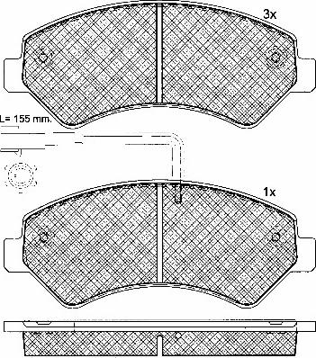 BSF 10847 - Brake Pad Set, disc brake autospares.lv