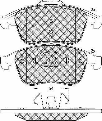 Magneti Marelli 323700030000 - Brake Pad Set, disc brake autospares.lv