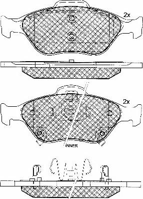 BSF 10835 - Brake Pad Set, disc brake autospares.lv