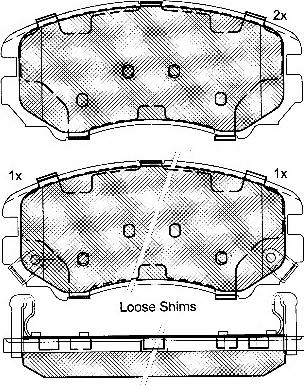 BSF 10824 - Brake Pad Set, disc brake autospares.lv