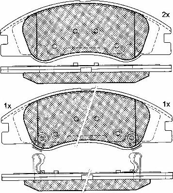 BSF 10825 - Brake Pad Set, disc brake autospares.lv