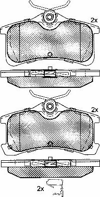 BSF 10821 - Brake Pad Set, disc brake autospares.lv