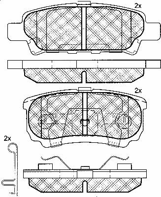 BSF 10827 - Brake Pad Set, disc brake autospares.lv