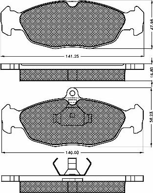 BSF 10345 - Brake Pad Set, disc brake autospares.lv