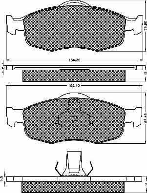 BSF 10366 - Brake Pad Set, disc brake autospares.lv