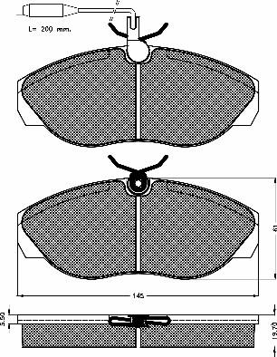 BSF 10388 - Brake Pad Set, disc brake autospares.lv