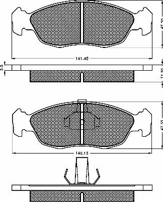 BSF 10378 - Brake Pad Set, disc brake autospares.lv