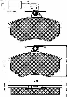 BSF 10259 - Brake Pad Set, disc brake autospares.lv