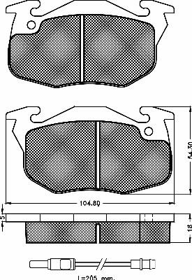 BSF 10200 - Brake Pad Set, disc brake autospares.lv