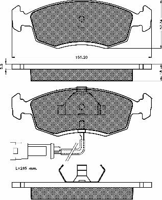 BSF 10210 - Brake Pad Set, disc brake autospares.lv