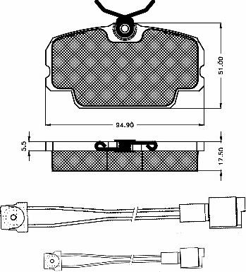 BSF 10238 - Brake Pad Set, disc brake autospares.lv