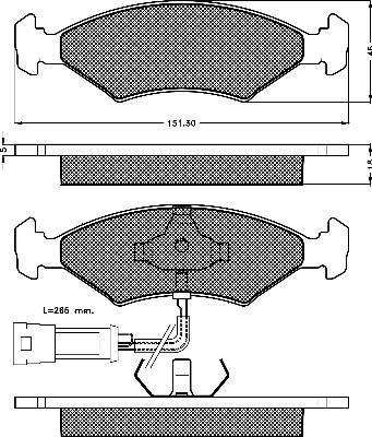 BSF 10272 - Brake Pad Set, disc brake autospares.lv