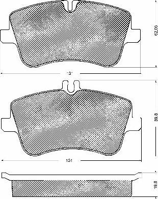 BSF 10745 - Brake Pad Set, disc brake autospares.lv