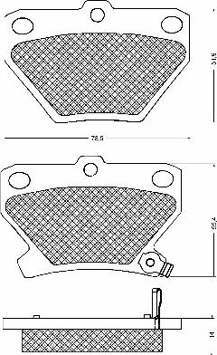 BSF 10741 - Brake Pad Set, disc brake autospares.lv